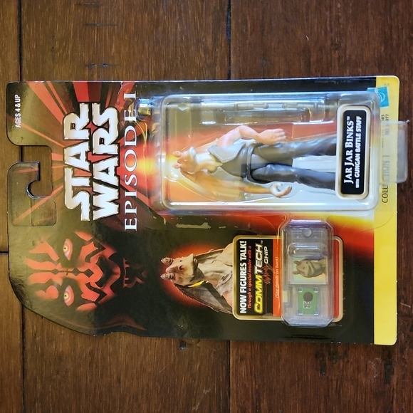 Star Wars Jar Jar Binks with Gungan Battle Staff - Picture 1 of 2